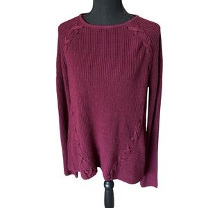 a.n.a. Burgundy Long Sleeve Sweater, size medium